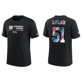 Azeez Ojulari New York Giants Black 2022 Crucial Catch Performance T-Shirt