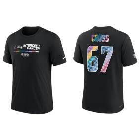 Charles Cross Seattle Seahawks Black 2022 Crucial Catch Performance T-Shirt