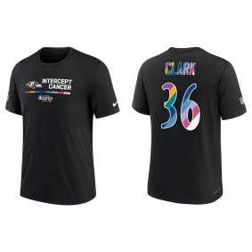 Chuck Clark Baltimore Ravens Black 2022 Crucial Catch Performance T-Shirt