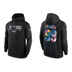 Clelin Ferrell Las Vegas Raiders 2022 Crucial Catch Therma Performance Pullover Hoodie