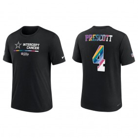 Dak Prescott Dallas Cowboys Black 2022 Crucial Catch Performance T-Shirt