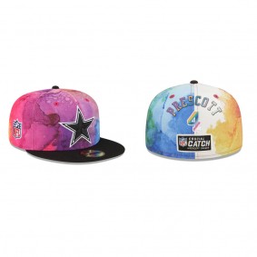 Dak Prescott Dallas Cowboys Pink Black 2022 Crucial Catch 59FIFTY Fitted Hat