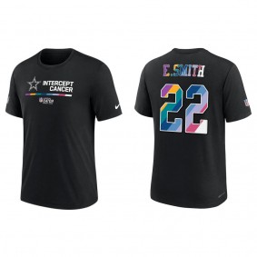 Emmitt Smith Dallas Cowboys Black 2022 Crucial Catch Performance T-Shirt