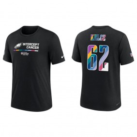 Jason Kelce Philadelphia Eagles Black 2022 Crucial Catch Performance T-Shirt