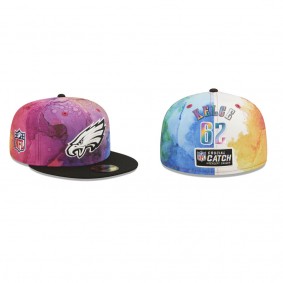 Jason Kelce Philadelphia Eagles Pink Black 2022 Crucial Catch 59FIFTY Fitted Hat