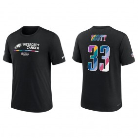 Josiah Scott Philadelphia Eagles Black 2022 Crucial Catch Performance T-Shirt