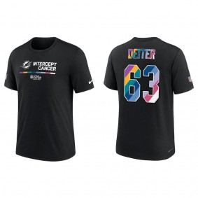 Michael Deiter Miami Dolphins Black 2022 Crucial Catch Performance T-Shirt