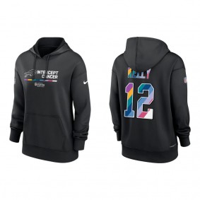 Women's Jim Kelly Buffalo Bills Black 2022 Crucial Catch Therma Performance Pullover Hoodie