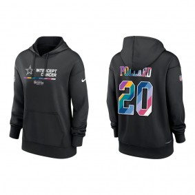 Women's Tony Pollard Dallas Cowboys Black 2022 Crucial Catch Therma Performance Pullover Hoodie